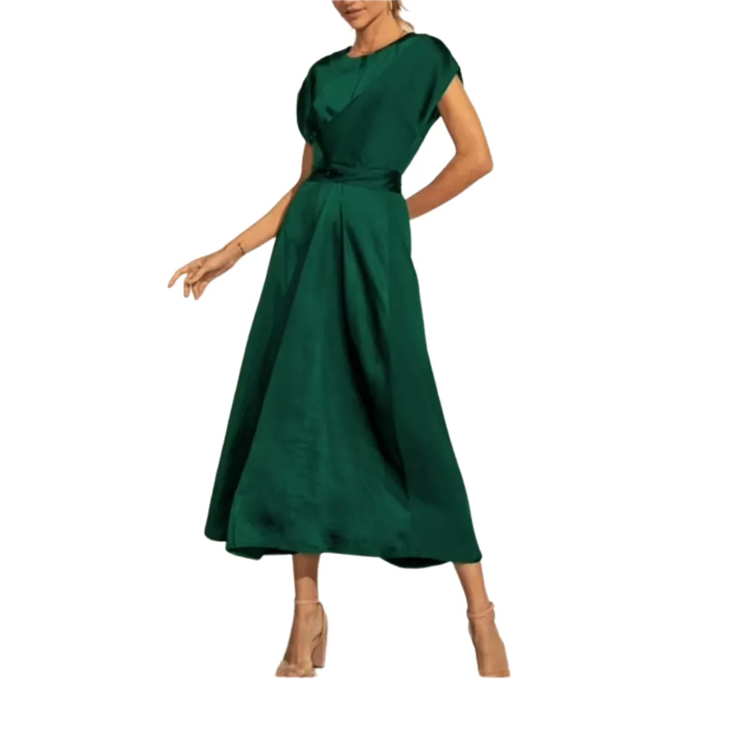 [511800] Vestido Liso Formal C Verde T M