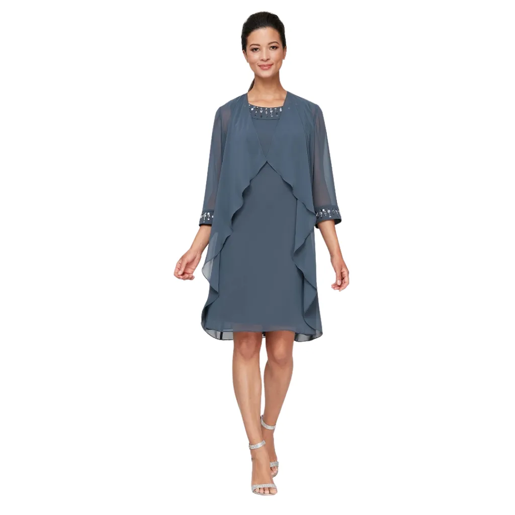 [511806] Vestido Liso Formal C Azul Marino T XXL