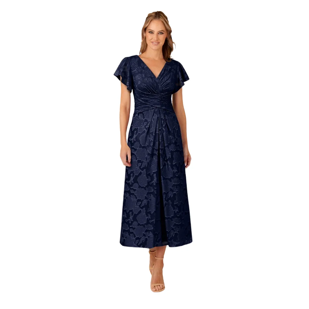 [511811] Vestido Bordado Formal C Azul Marino T XXL