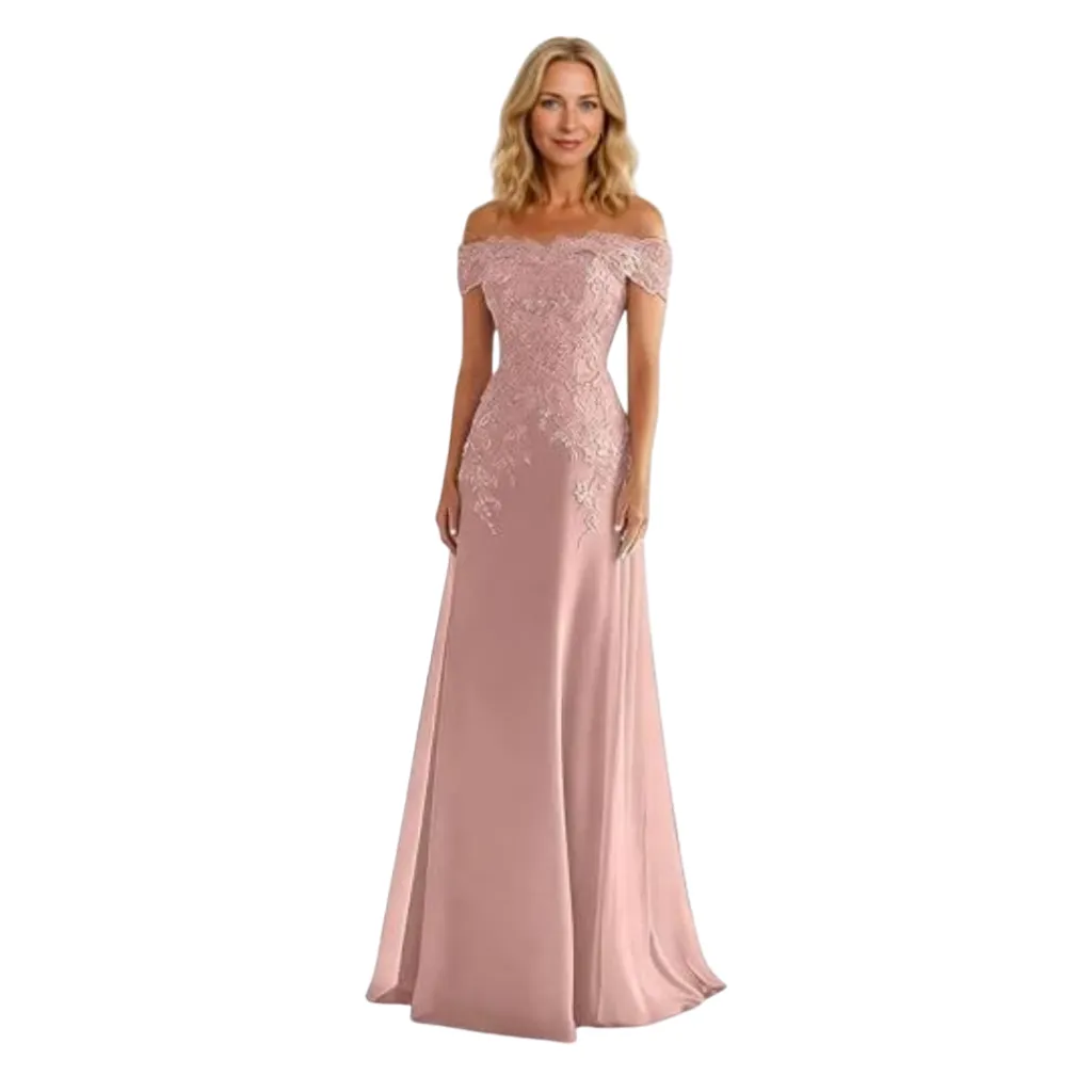[511812] Vestido Bordado Formal C Rosa T M