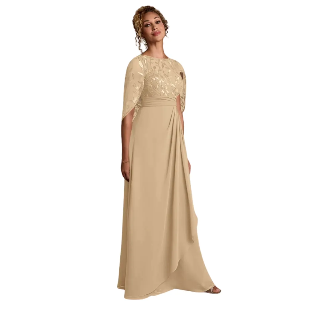 [511815] Vestido Bordado Party C Beige T XL