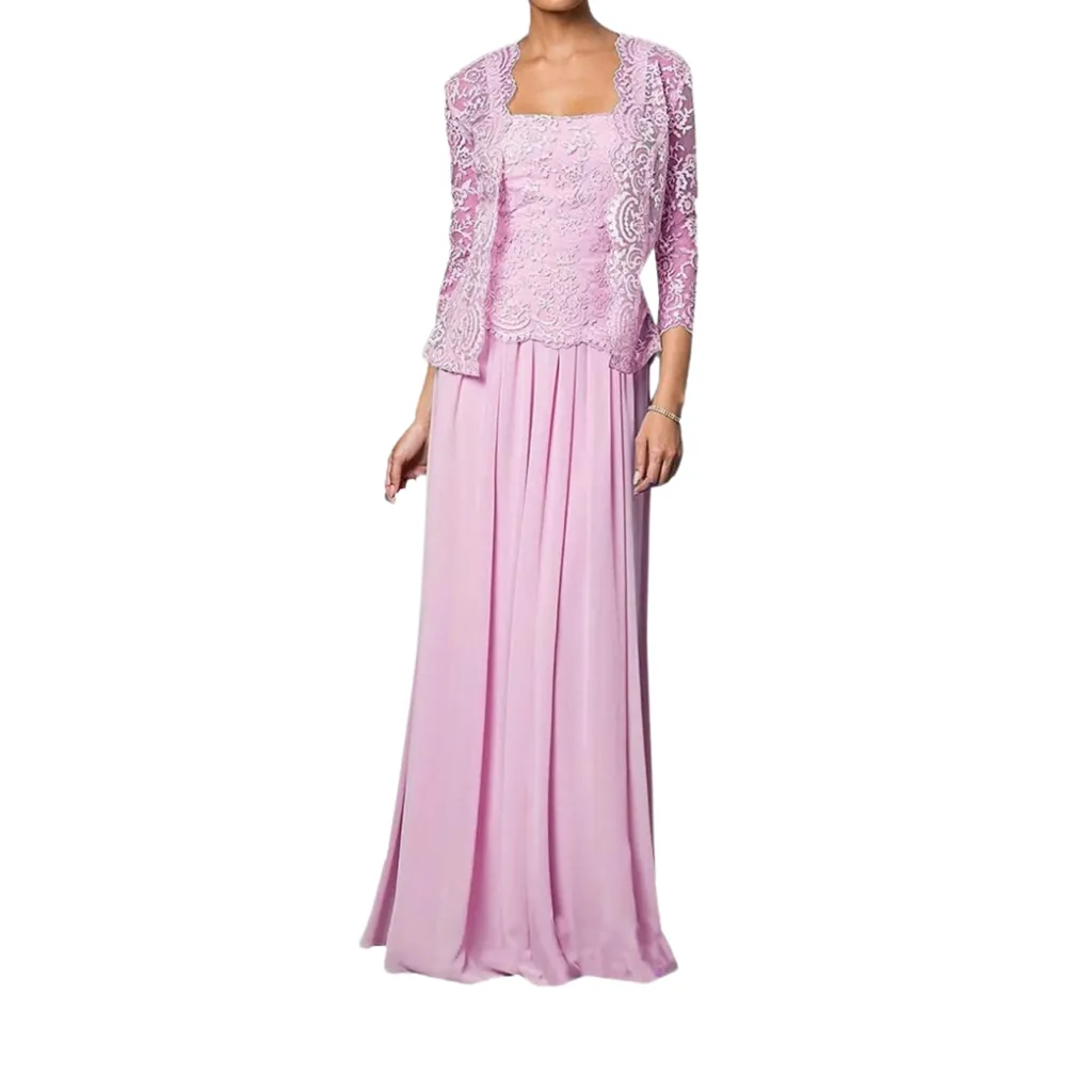 [511817] Vestido Bordado Formal C Rosa T XL
