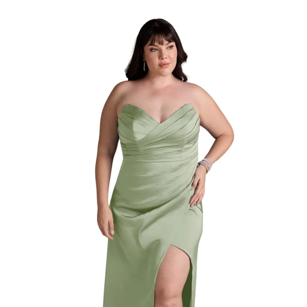 [511826] Vestido Liso Formal C Verde T XXL