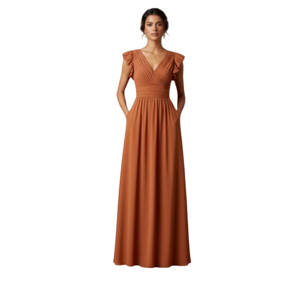 [511841] Vestido Liso Wear Your Love C Marron T XL
