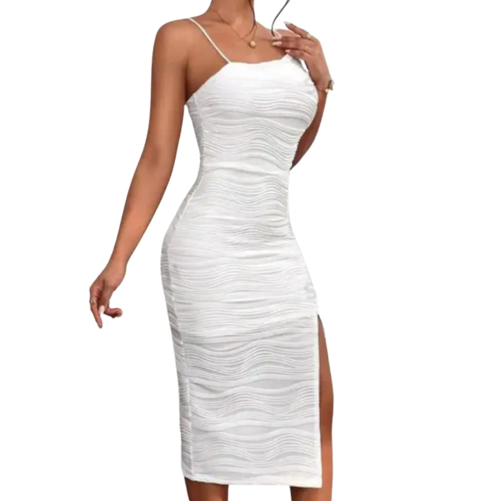 [511855] Vestido Bordado Zatena C Blanco T M