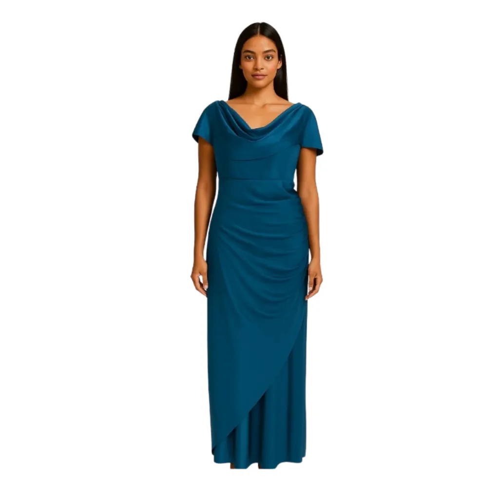 Vestido Liso Formal C Azul Marino T XXL