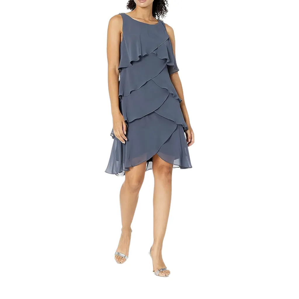 [511903] Vestido Liso Formal C Azul T XL