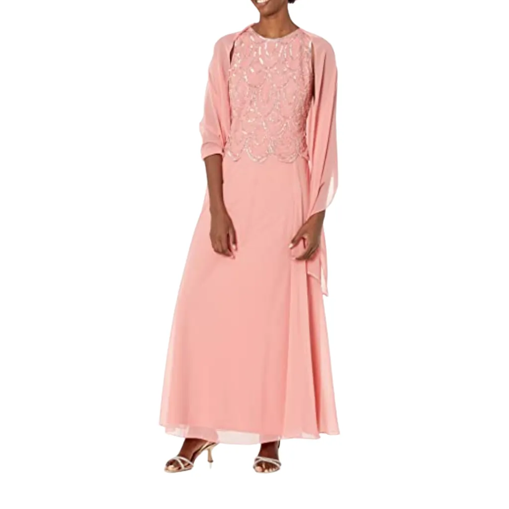 [511912] Conjunto Bordado Formal C Salmon T L