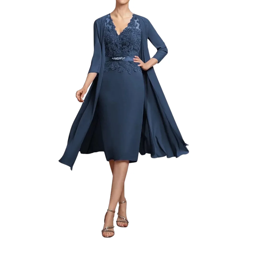 [511920] Conjunto Lentejuelas Formal C Azul Marino T XL