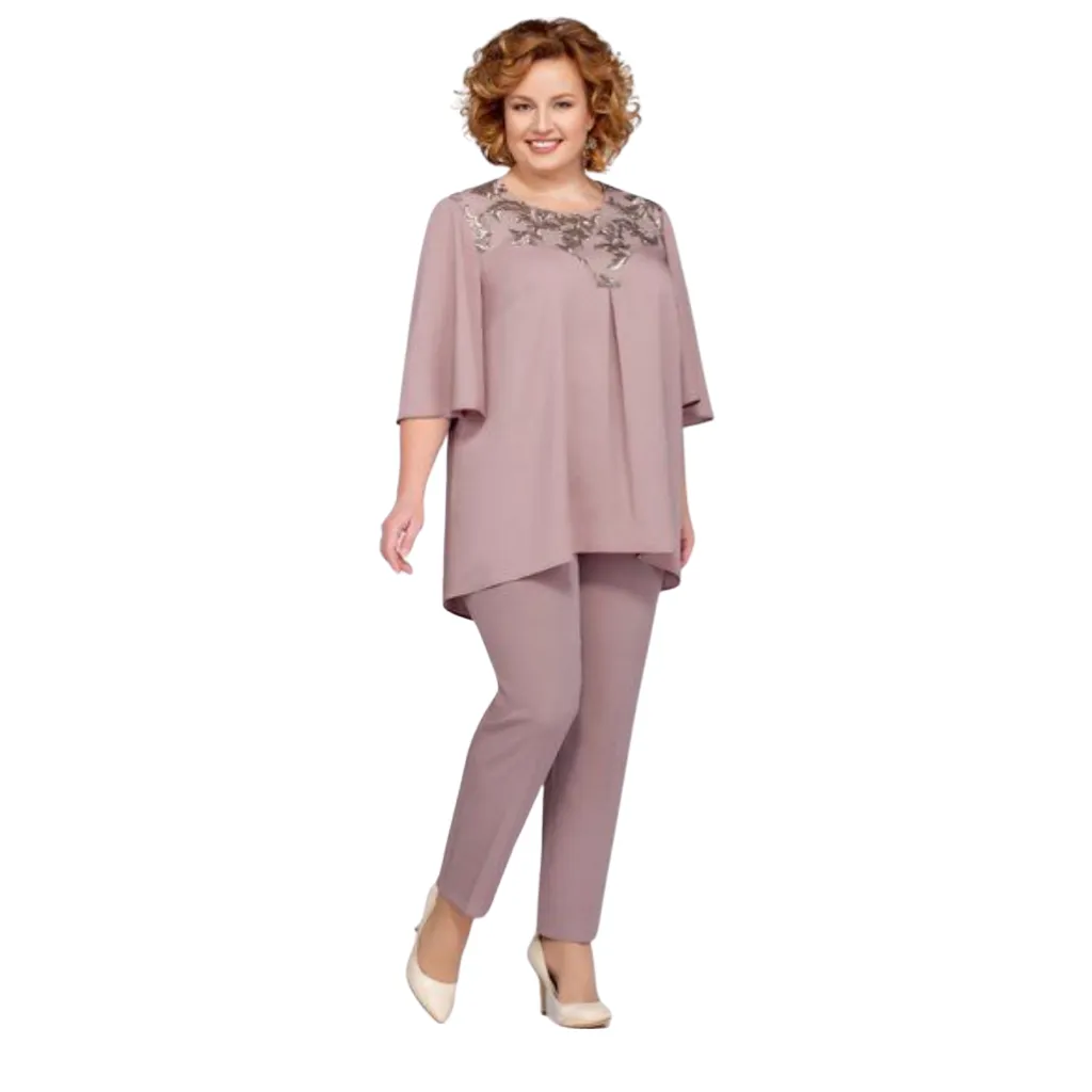 [511921] Conjunto Lentejuelas Formal C Rosa T XL