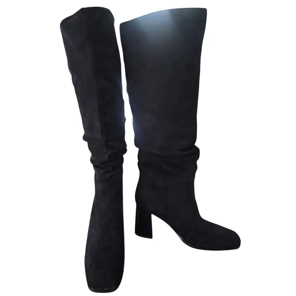 Botas Terciopelo C Negro T 24.5
