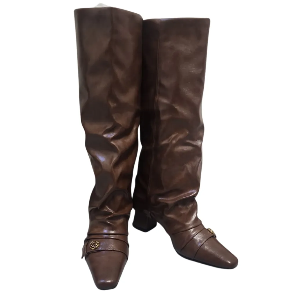 Botas Cuero C Cafe T 25.5