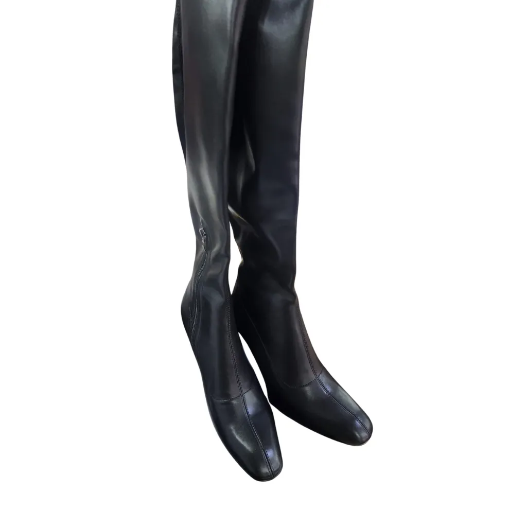 Bota Larga Piel C Negro T 24