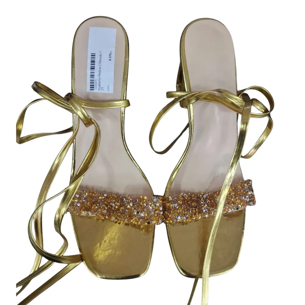 Huarache Piedras C Dorado T 25