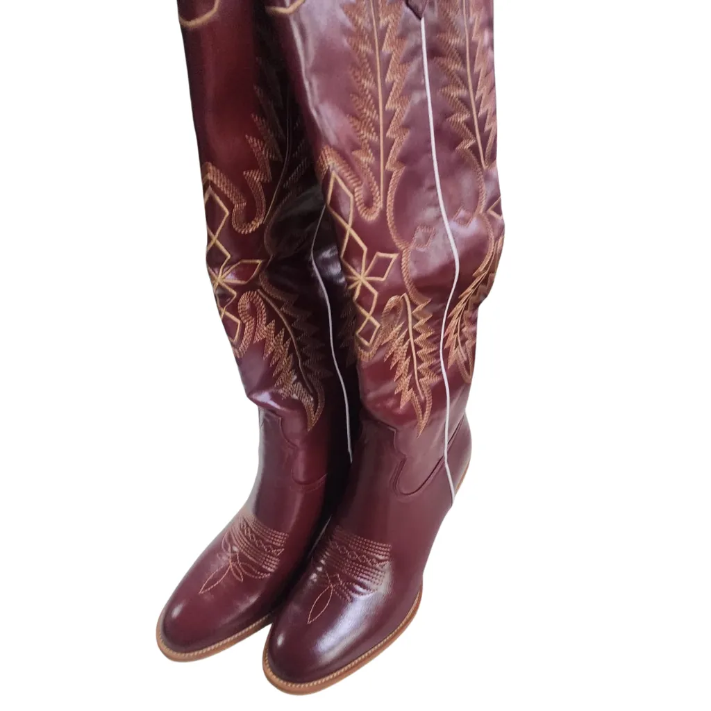 Bota Vaquera Piel C Vino T 25