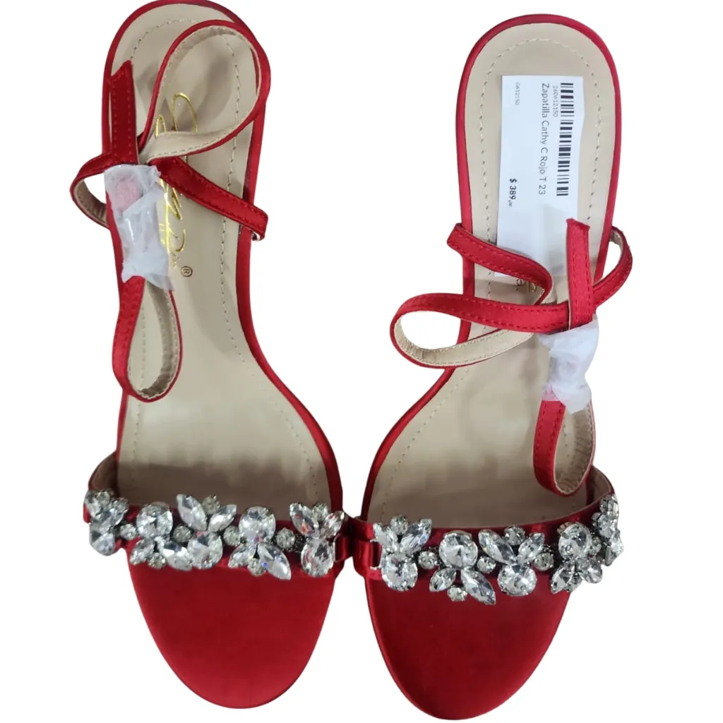 Zapatilla Cathy C Rojo T 23