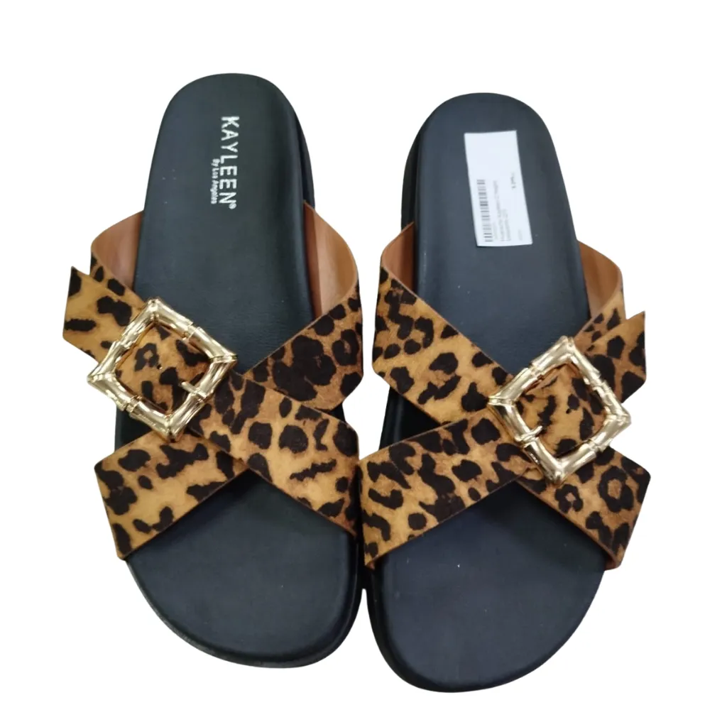 Huarache Kayleen C Negro Leopardo