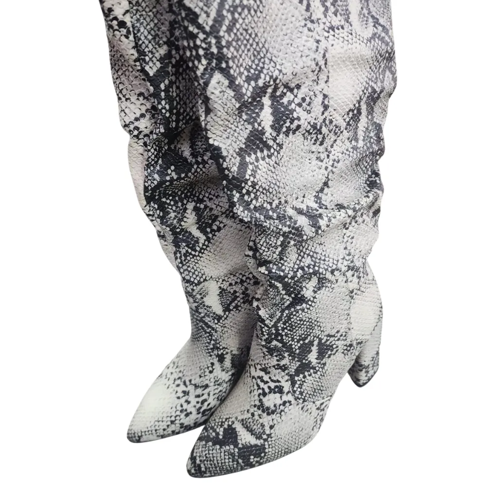 Botas Piel C Crema Negro T 23
