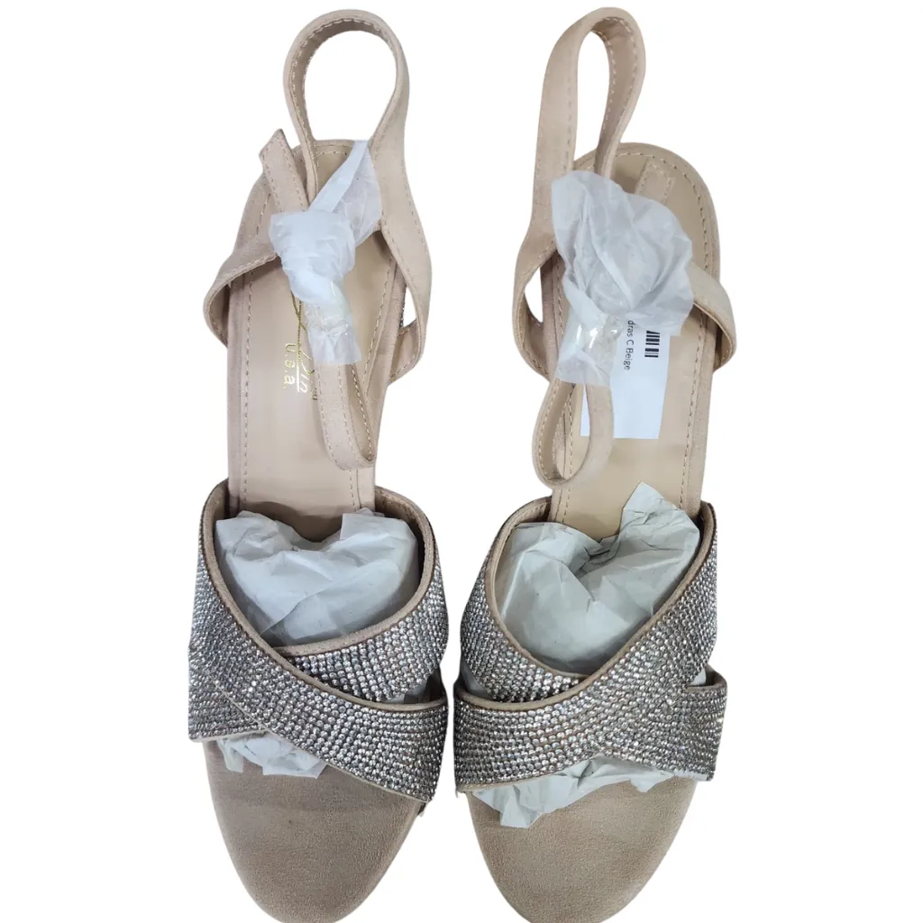Zapatilla Cathy Piedras C Beige