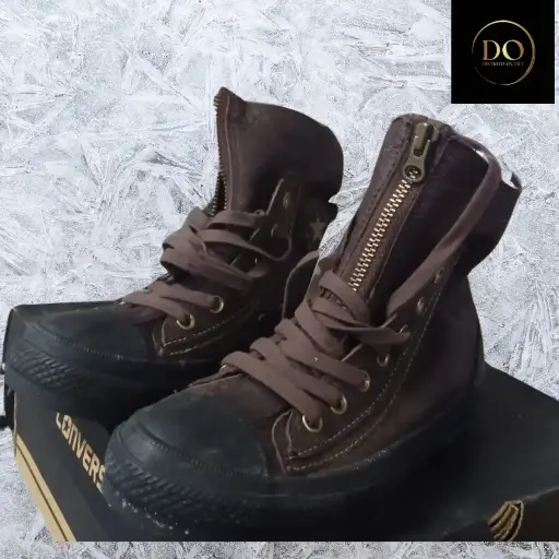 [9109] Tenis CONVERSE Chuck Jaylor con sierre C Café T 24