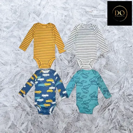 [8476] Pañalero  manga larga 4 pza.Carter´s C Varios colores T 0 meses
