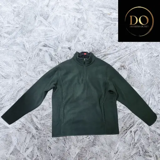 [7SJ5] Quarter-Zip Polar C Verde Militar T L