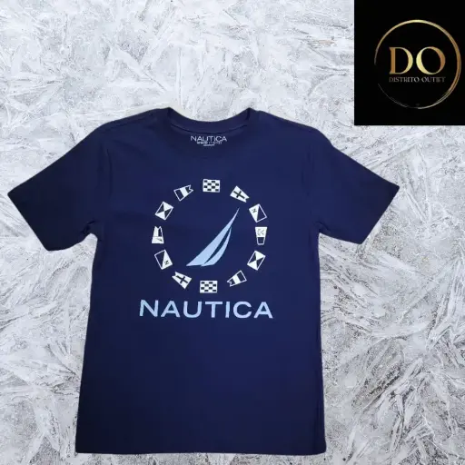 [6220] Playera  NAUTICA C Azul marino T 10