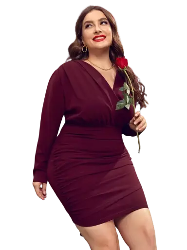 [8901] Vestido Pinup Fashion  C Guinda T S