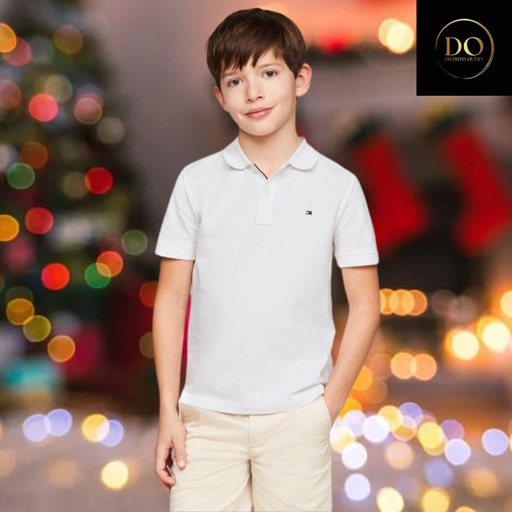 [8554] Playera tipo polo CALVIN KLEIN C Gris T 10