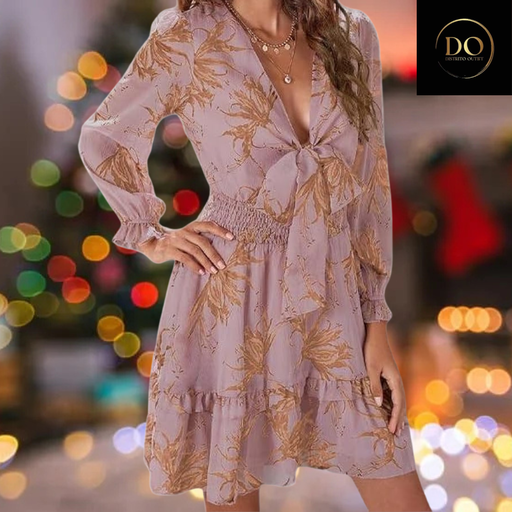 [2649] Vestido manga larga C Rosa T M