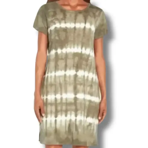[9452] Vestido Gap C Blanco-Verde T XL