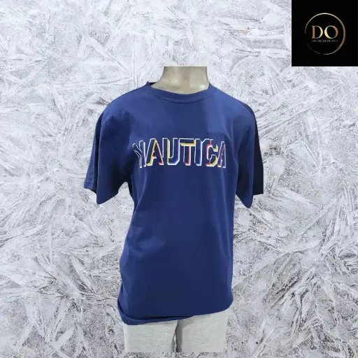 [4677] Playera  NAUTICA C Azul marino T 10