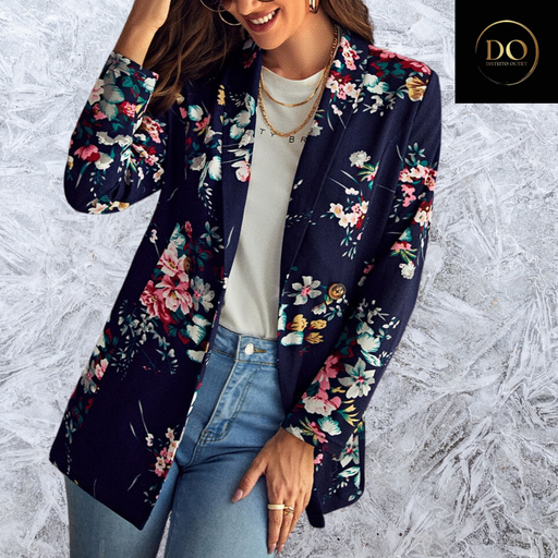 [4835] Saco GENHOO C Negro -Floral T XXXL