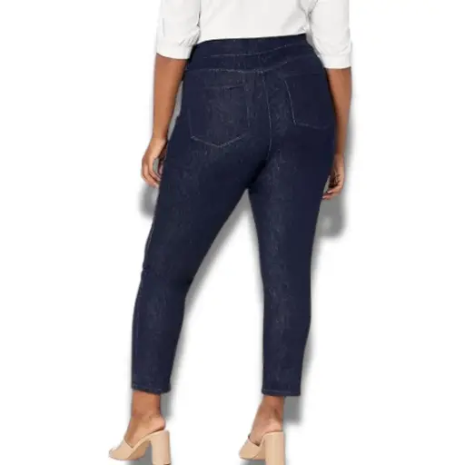 [7481] Pantalon  de Mezclilla GLORIA VANDERSILB C Azul marino T 8
