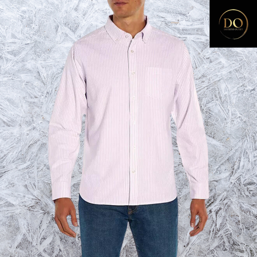 [568189] Camisa GAP C Lila c/blanco rayada T L
