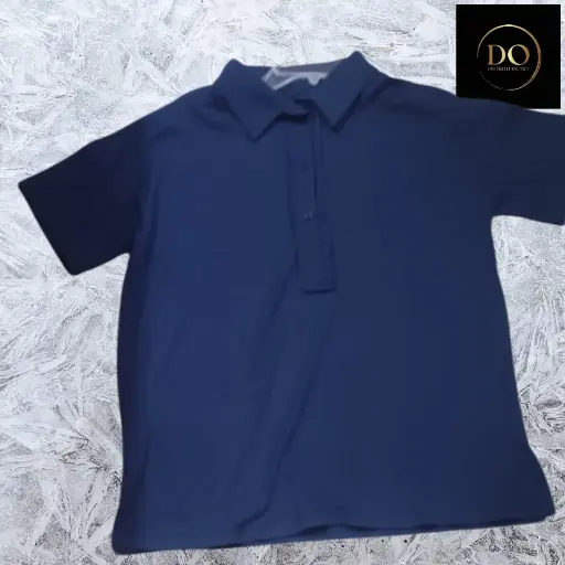 [105100] Playera tipo polo C Azul marino T M