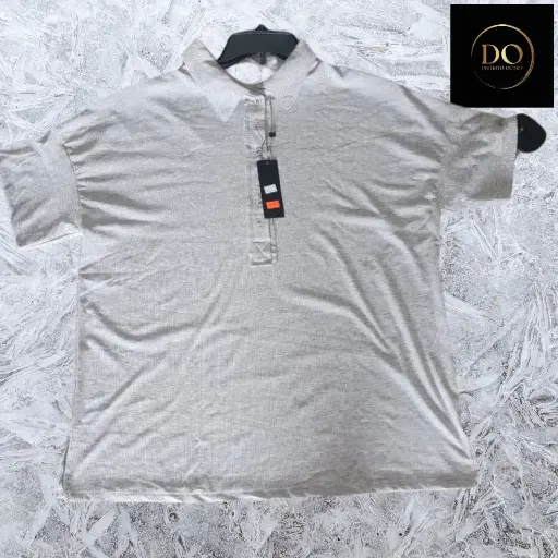 [105104] Playera tipo polo C Gris T XL
