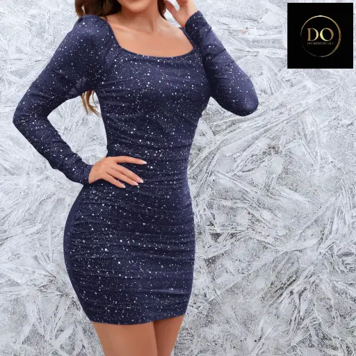 [13100] Vestido Mxrag C azul marino T XL