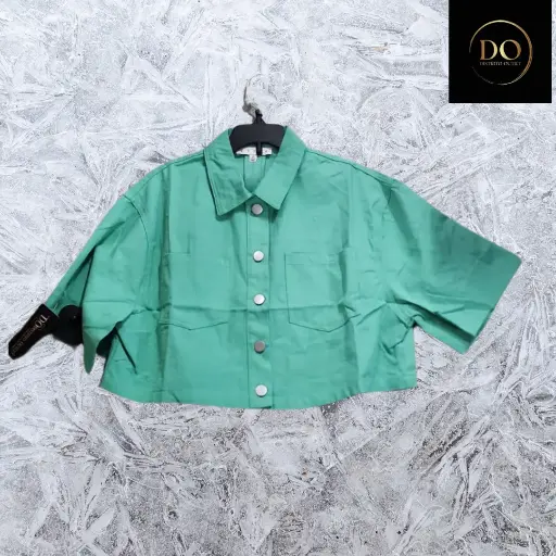 [101118] Camisa Crop Top HYFVE C Verde T S