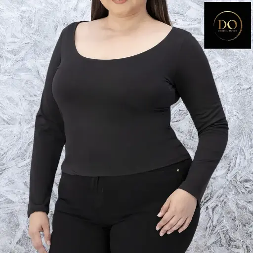 [101128] Playera Manga Larga OQQ C Negro T L