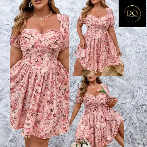 [101149] Vestido Floral CRosa T L