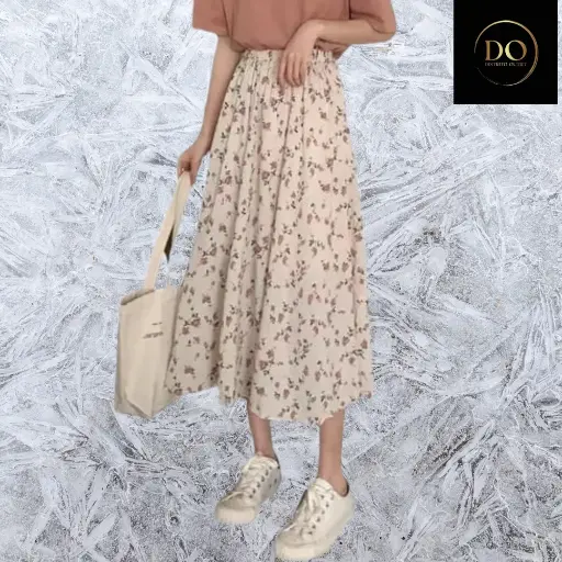 [101151] Falda Nashalyly C Floral crema T L