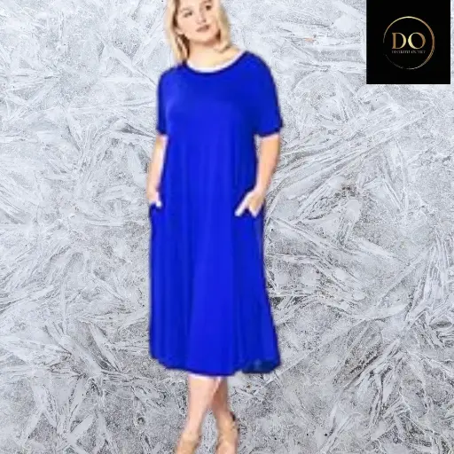 [101168] Vestido Arabess C Azul rey  T XL