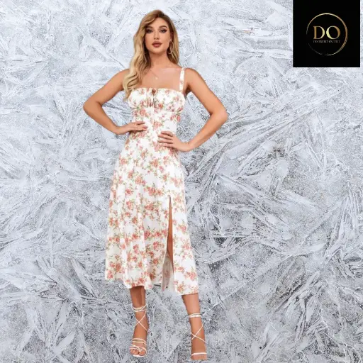 [101179] Vestido C Crema Floral T L