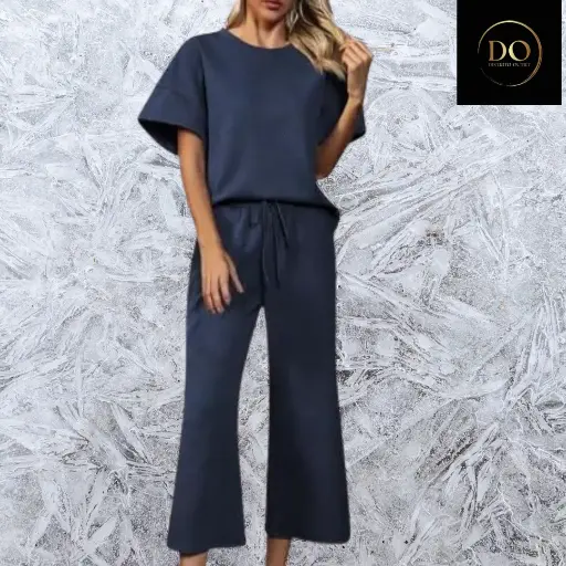 [101189] Conjunto playera y pantalon  C Azul marino T L
