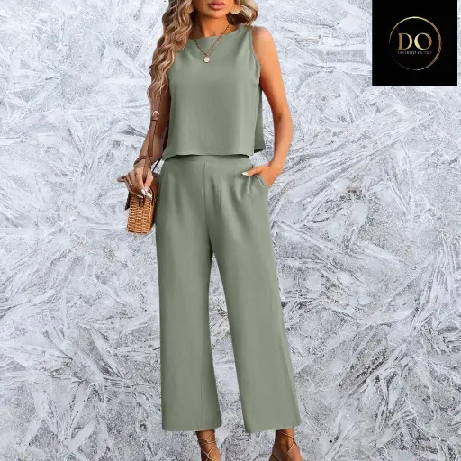 [101211] Conjunto Blusa y pantalon Raylamp C Verde T XL