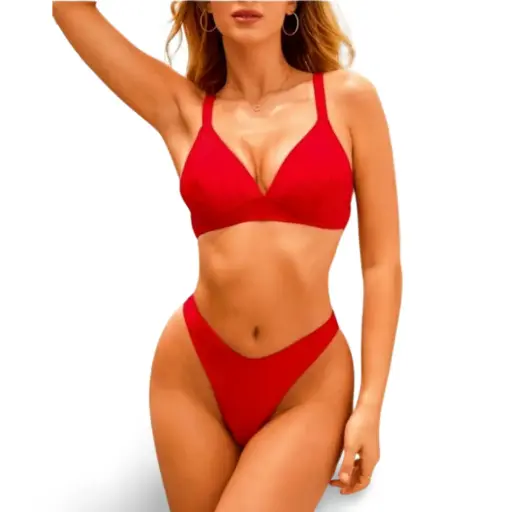 [115108] Traje de baño 2 Piezas C Rojo T S
