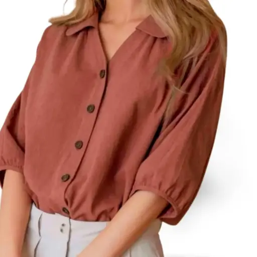 [101291] Blusa Dazy C Ladrillo T M