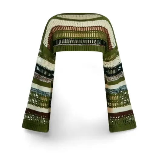 [101312] Crop top tejido manga larga Romwe C varios T S
