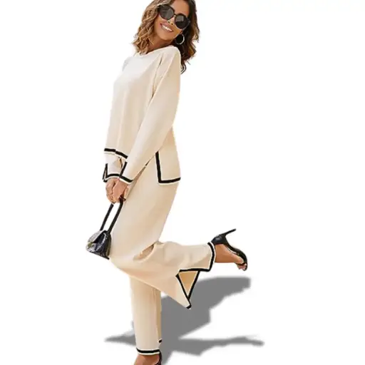 [101323] Conjunto  Tejido C Beige T L